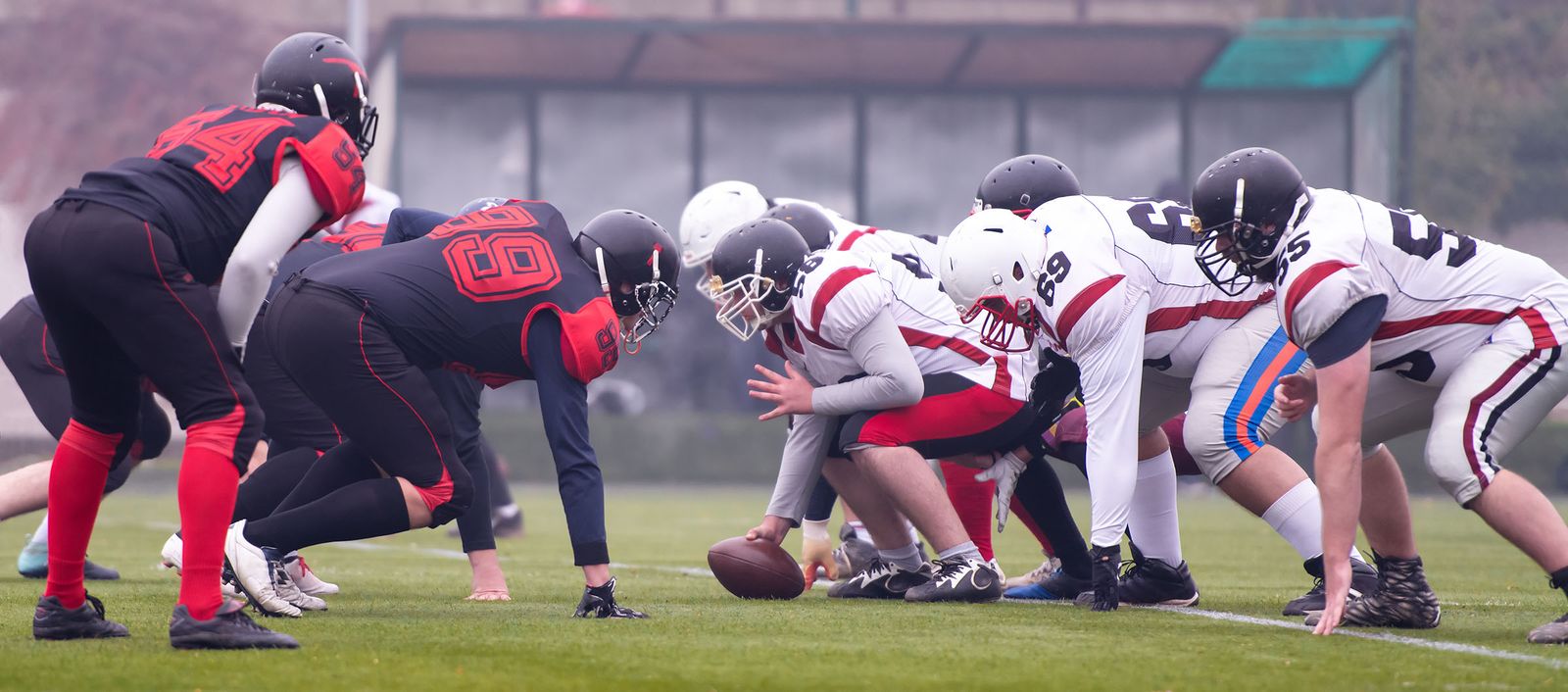 Football players on the field